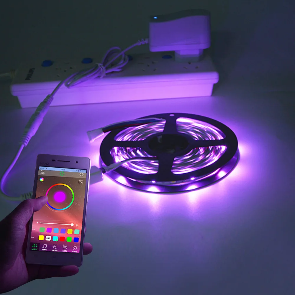 Светодиодный светильник 5 в пост. Тока 12 В 24 Wi Fi Bluetooth RGB RGBW управление через