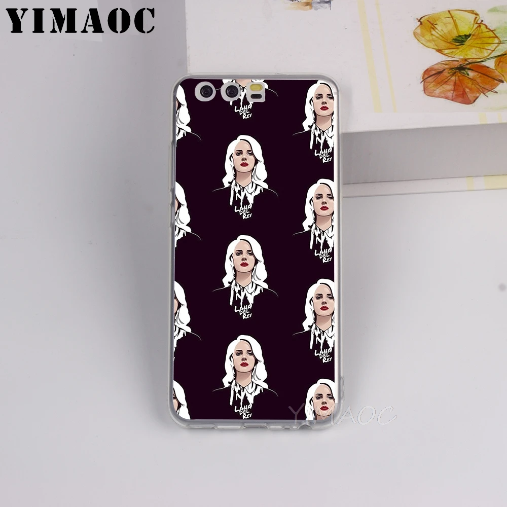Мягкий ТПУ чехол YIMAOC Lana Del Rey для Huawei Honor 6A 7X 7A Pro 8C Mate 10 Note 9 Lite Y6 Y9 Y7 Prime 2018 |