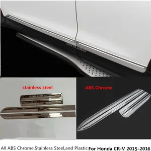 car stainless steelabs chrome side door trim strip molding stream lamp panel bumper 4pcsset part for honda crv cr v 2015 2016 free global shipping