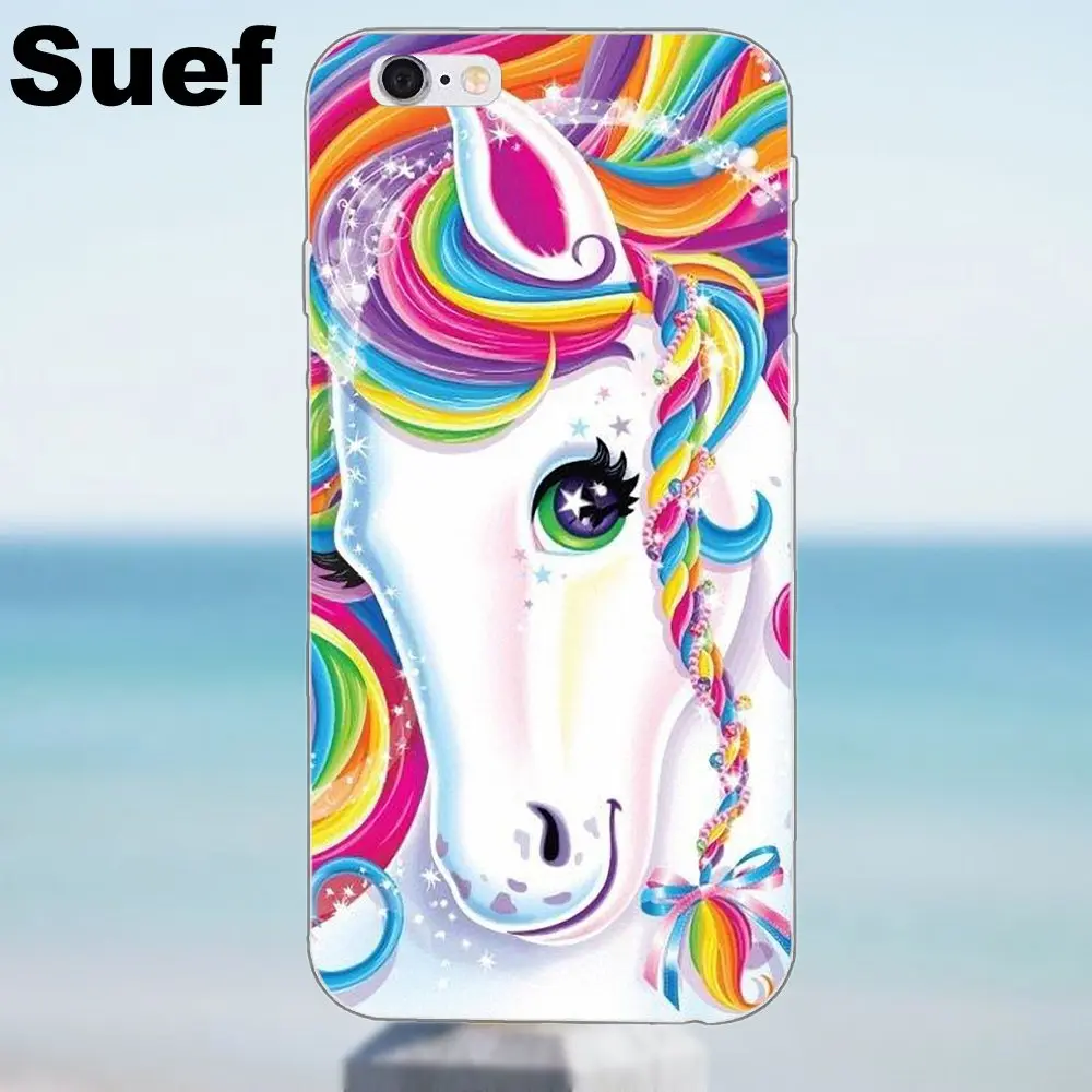 Suef Радужное вдохновляющее искусство Lisa Frank для iPhone X 4 4S 5 5S 5C SE 6 6S 7 8 Plus Galaxy A3 A5 J1 J3 J5 J7