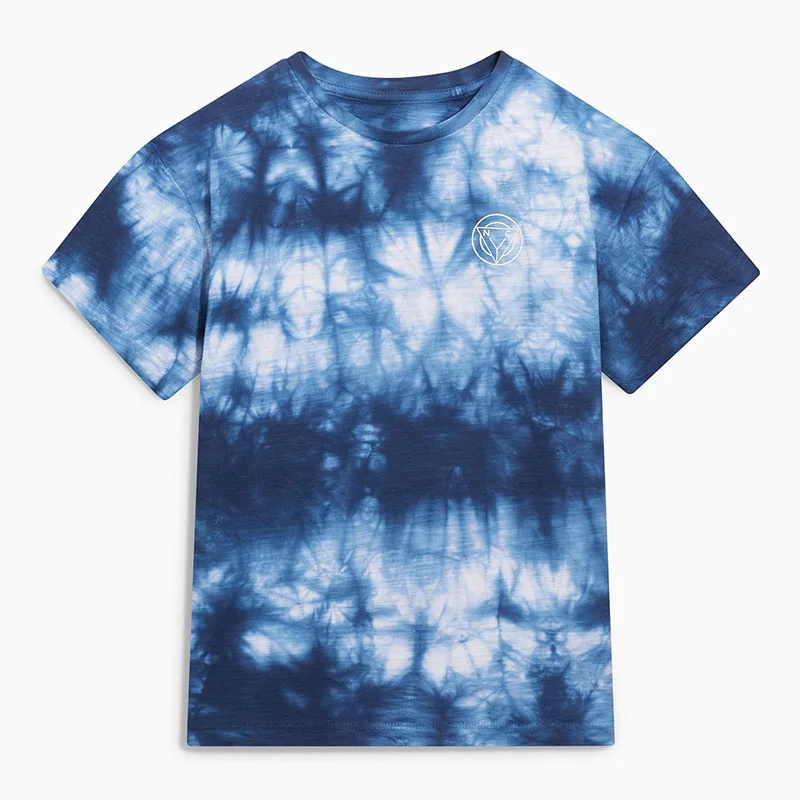 

Little Maven/Новая летняя одежда для детей милая хлопковая Повседневная футболка с короткими рукавами и круглым вырезом в синем стиле с галстуко...