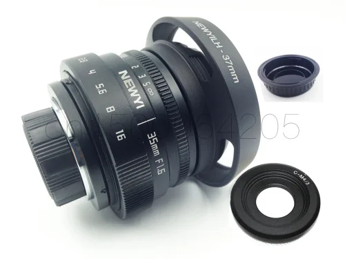 7 в 1 комплект 35 мм f/1 6 CCTV мини объектив для Panasonic GH3 GH5 GH4 GX85 GM1 GX7 C M4/3 крепление mirroless
