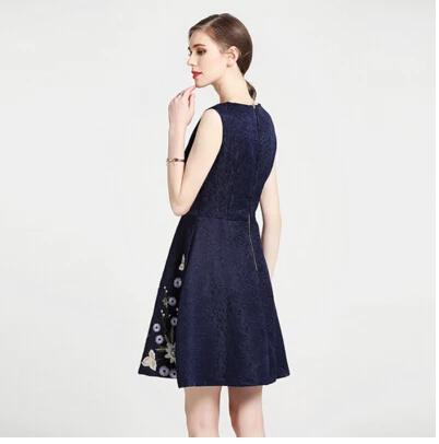 SMTHMA 2021 New Fashion Runway Dress Women Vintage Floral Embroidery Sleeveless Faldas Festa Casual Summer Dresses | Женская одежда