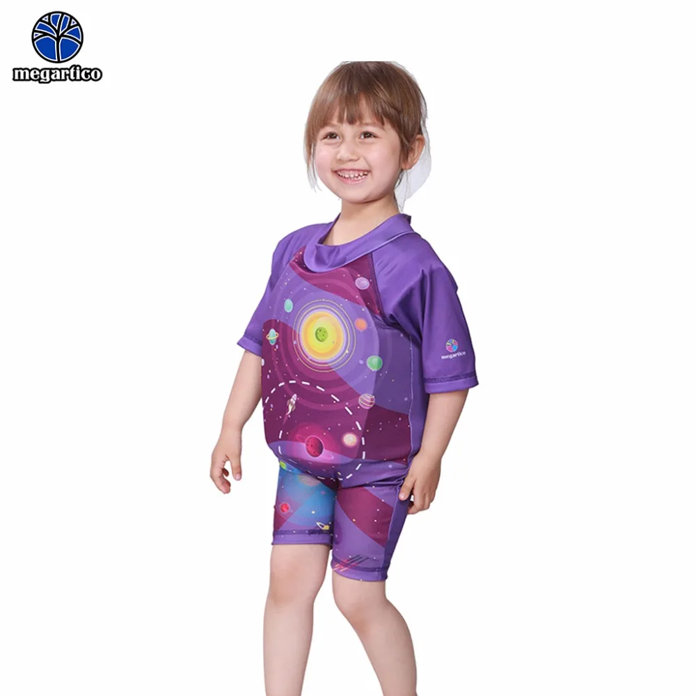 

Megartico kids float suit children galaxy summer swim trainer swimwear short sleeveless buoyancy foam life vest boating kids