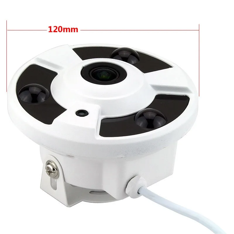

SUFCO Onvif Fish eye Starlight Wide View Fisheye 1.7mm Panoramic lens 1.3MP IP Camera