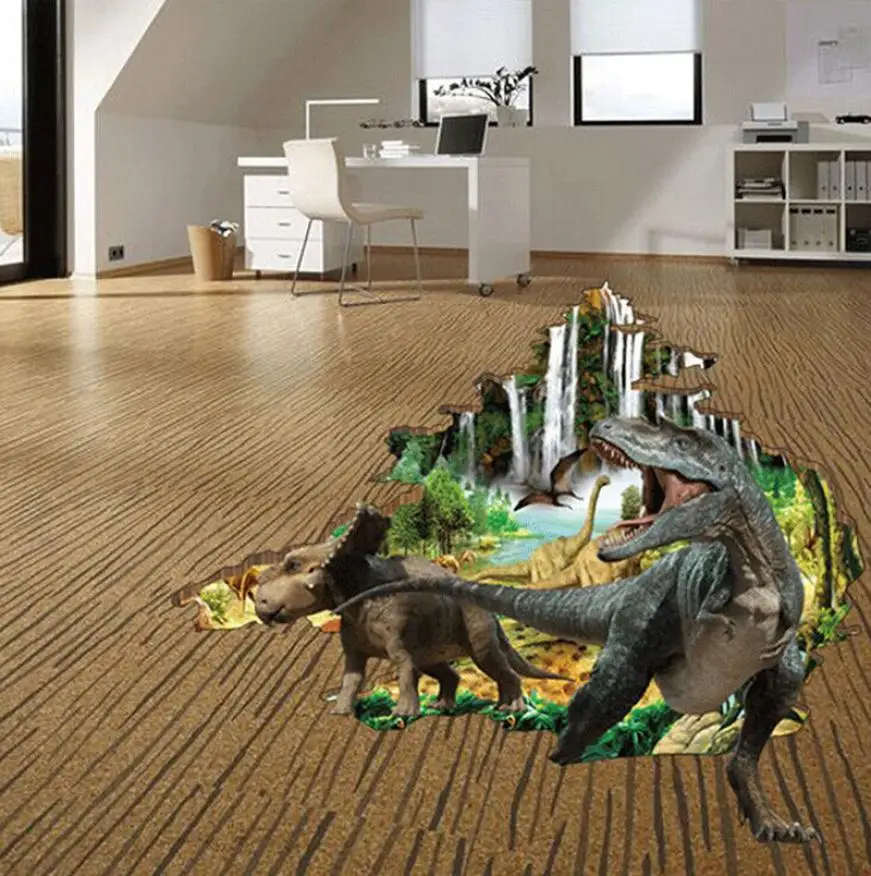 Домашний декор 3D наклейки с картинками динозавров декоративные креативные
