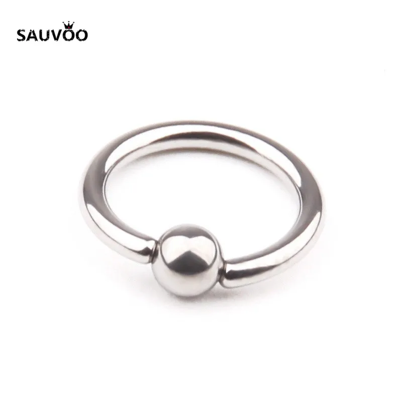 Sauvoo 2017 Серебряное золото черный цвет металлический Титановый шар кольцо для