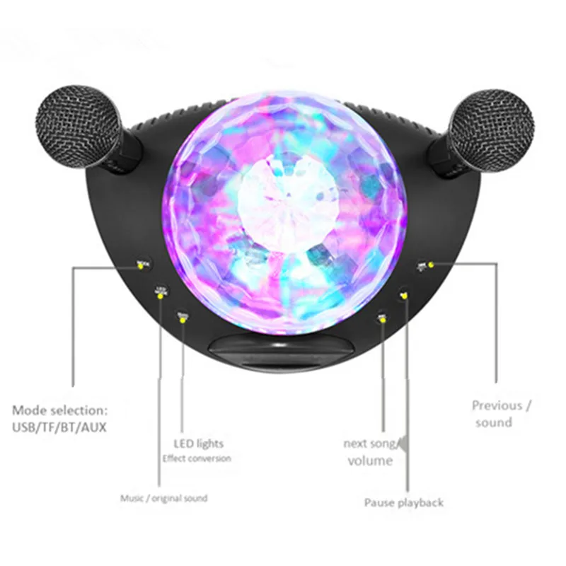 Bluetooth Колонка караоке портативная с ярсветильник свесветильник|Портативные