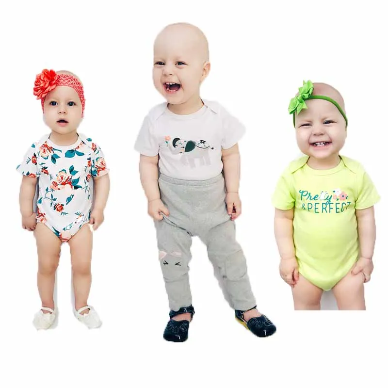 3 шт./лот одежда для маленьких девочек комбинезоны новорожденных мальчиков