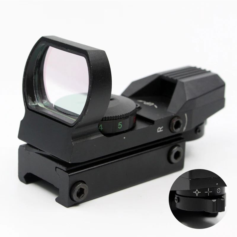 Huntin 20 мм Ferroviaire Lunette Chasse Optique holographhique Chaude Red Dot Sight Reflex 4 Tactique Fusil de Hot SalRed | Спорт и