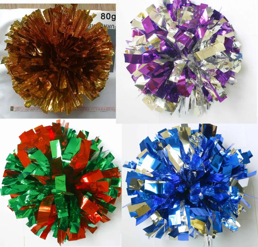 Fadeless Pompom chemering pom Metallic cheerleading products 80 г (полоса шириной 5 см) бальный костюм|ballroom
