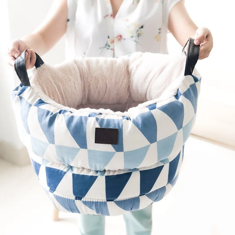 RFWCAK Removable Washable Pet Dog Bed Warm House Soft Nest Baskets Fall Winter Cat Kennel Puppy Chihuahua Supplies | Дом и сад