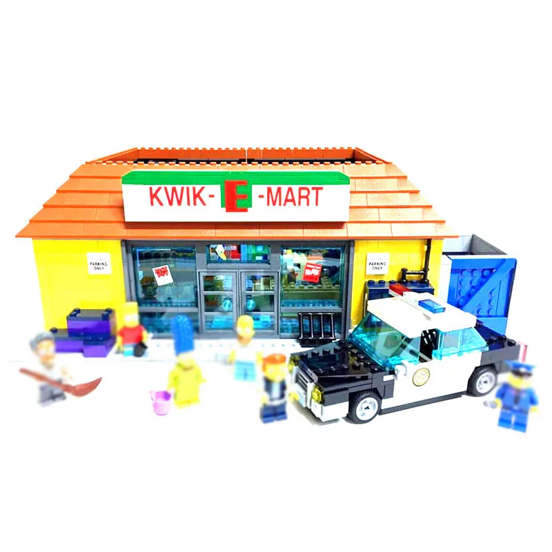 16004, 2232 шт, совместимые 71016 Симпсоны, Kwik-E-Mart наборы, строительные наборы, фигурки, модель, блоки, кирпичи, игрушки для детей