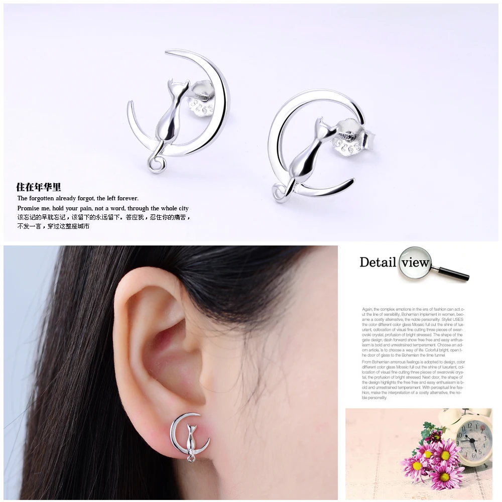 

The new fashion 925 Sterling Silver Tiny Rabbit Radish Cartoon Animal stud Earrings For Women School Girl Birthday Gifts Party
