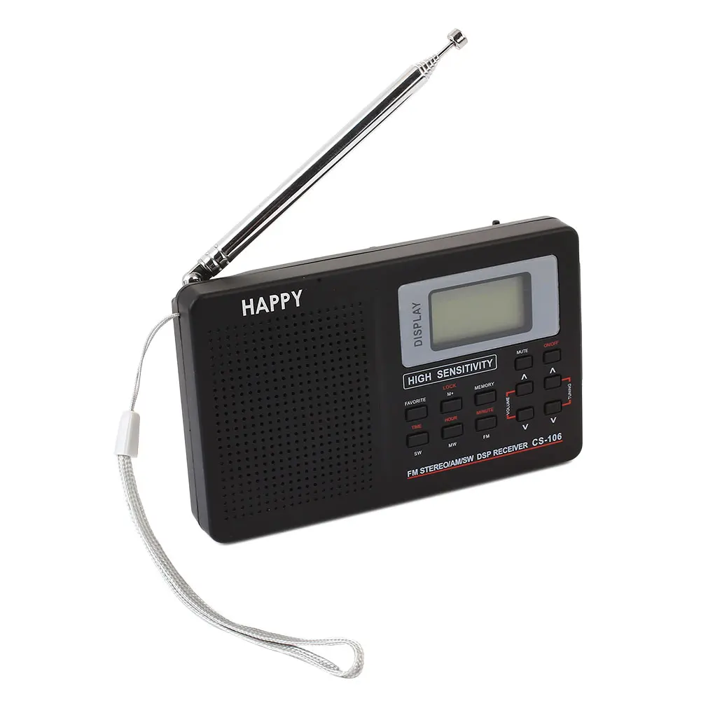 Цифровой дисплей радио mw и SW FM коротковолновый мульти диапазоновый приемник HRD-106