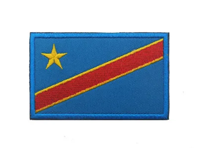 Congo 1 шт. Куба Словакия Колумбии Сербия Уругвай Нигерия Коста-образным вышивальным знаком заплатки флаг для одежды рюкзак пришить патч - Цвет: Congo