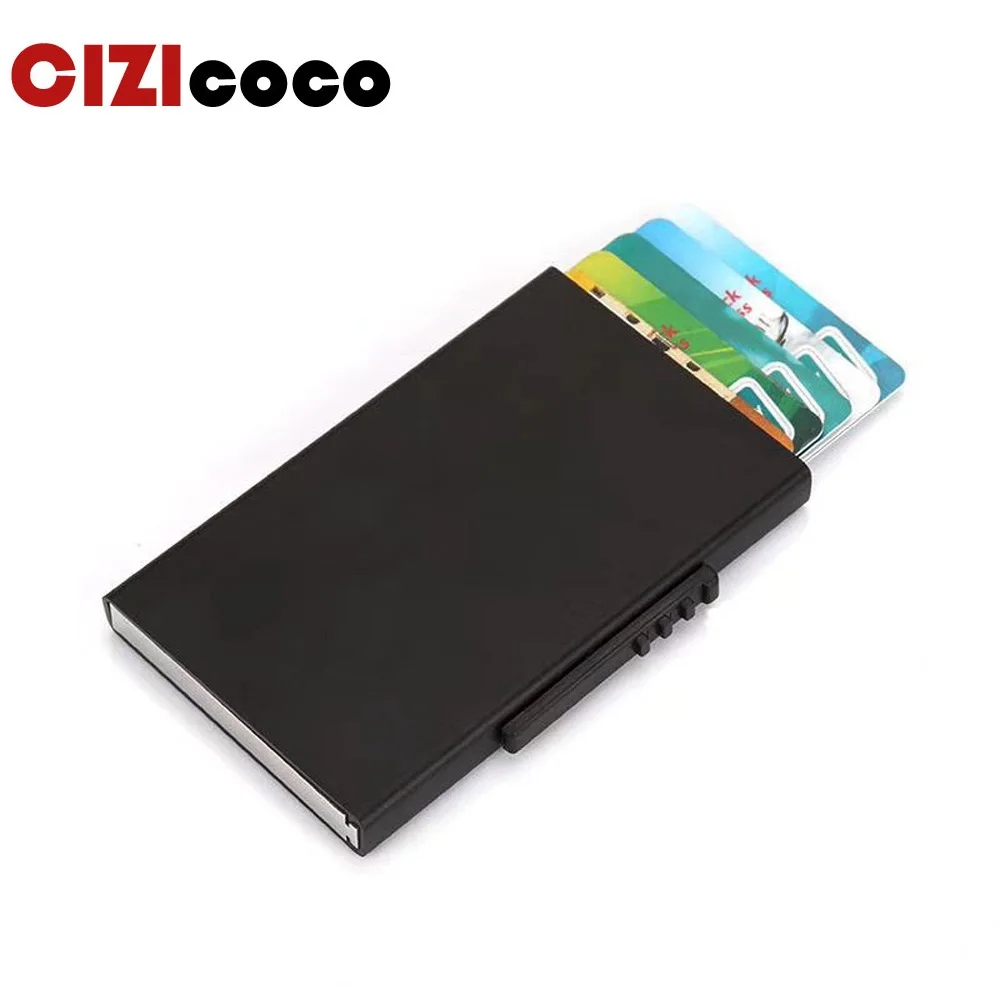 Металлический мужской держатель для карт карманный удостоверения личности