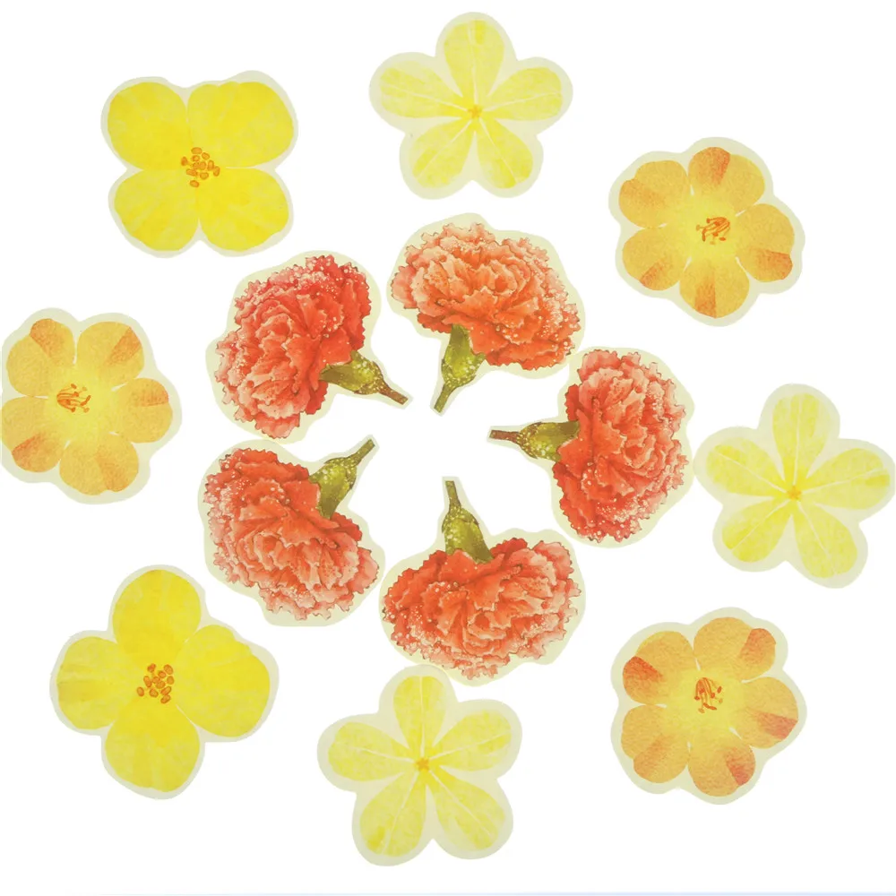 45 ⑤ кор. яркие цветные наклейки для девочек с цветами стружка винтажная