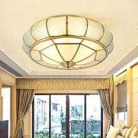 european and american copper modern led ceiling lights luminaria flush mount ceiling light living room bedroom home lighting