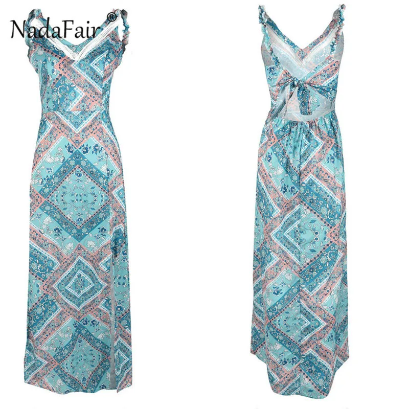 Женское летнее платье с цветочным принтом оборками и открытой спиной | Женская