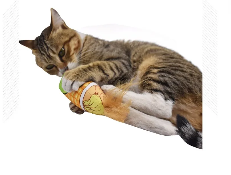 Новая игрушка-кошка из плюша, креативная игрушка-кошка, подарок, дизайн головы Трампа, милая игрушка для игр, подарки для питомца