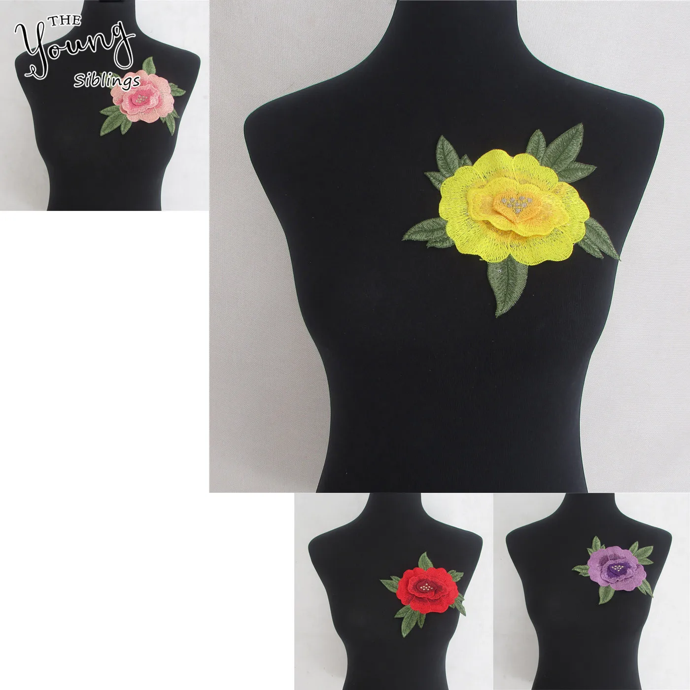 Новое поступление вышивка пион цветок кружевной воротник украшенный вырез