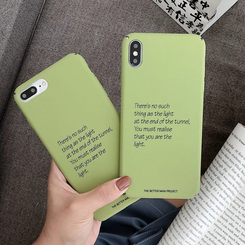 Однотонный простой чехол для телефона в стиле ретро с буквенным принтом