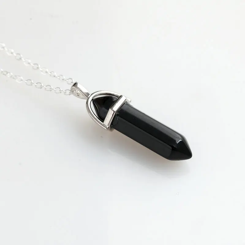 Шестиугольная колонна натуральный кристалл тигровый глаз бирюза pendentif Аметист