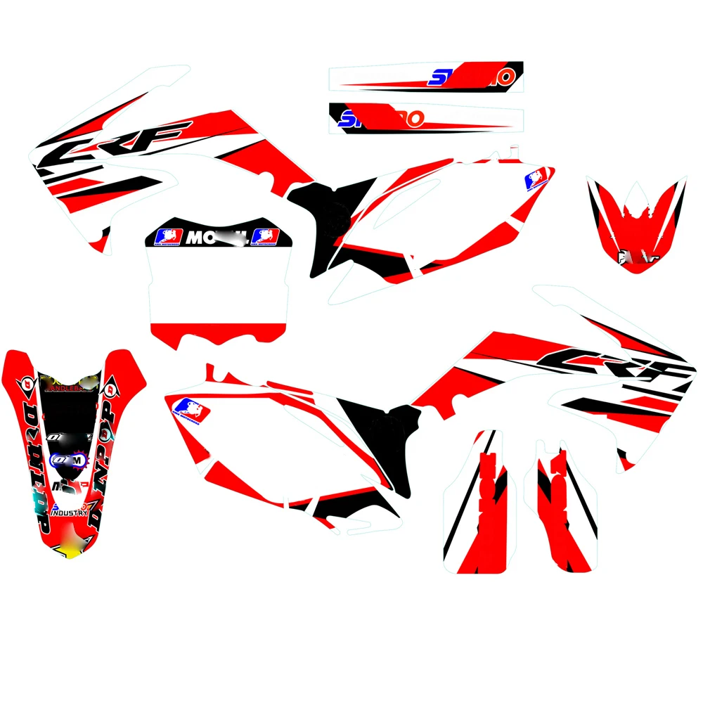 Детали для HONDA CRF250 2010-2013 CRF450 2009-2012 настраиваемые наклейки с именем номера