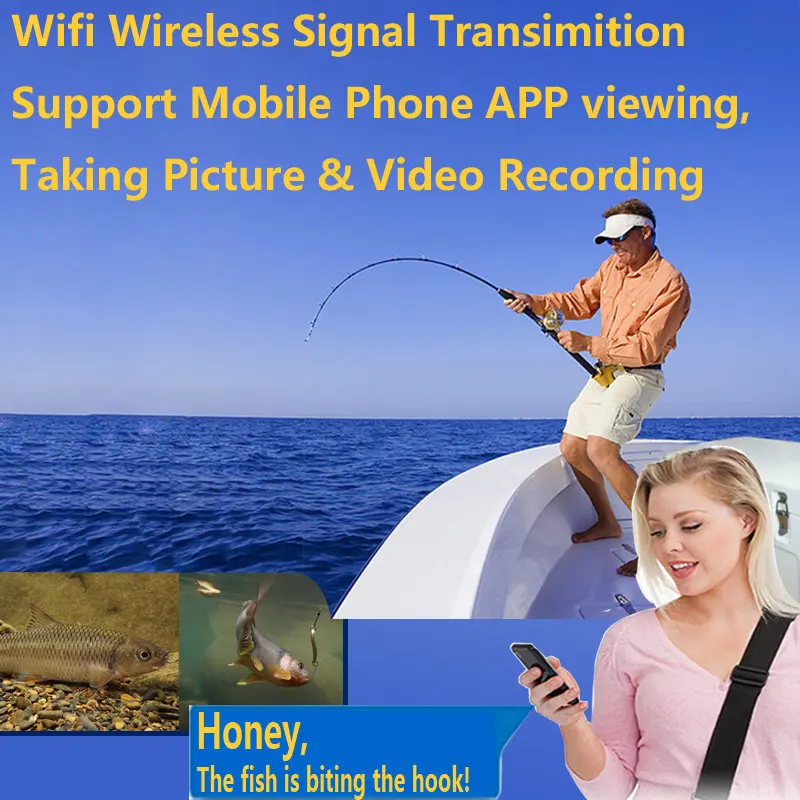 YobangSecurity беспроводная Wifi 1000TVL подводная рыболовная камера рыболокатор видео