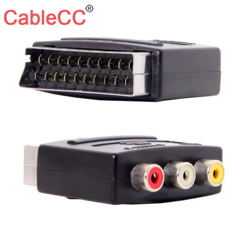 CY RGB Scart до 3 RCA s видео адаптер Композитный SVHS AV ТВ аудио для DVD рекордер телевидение