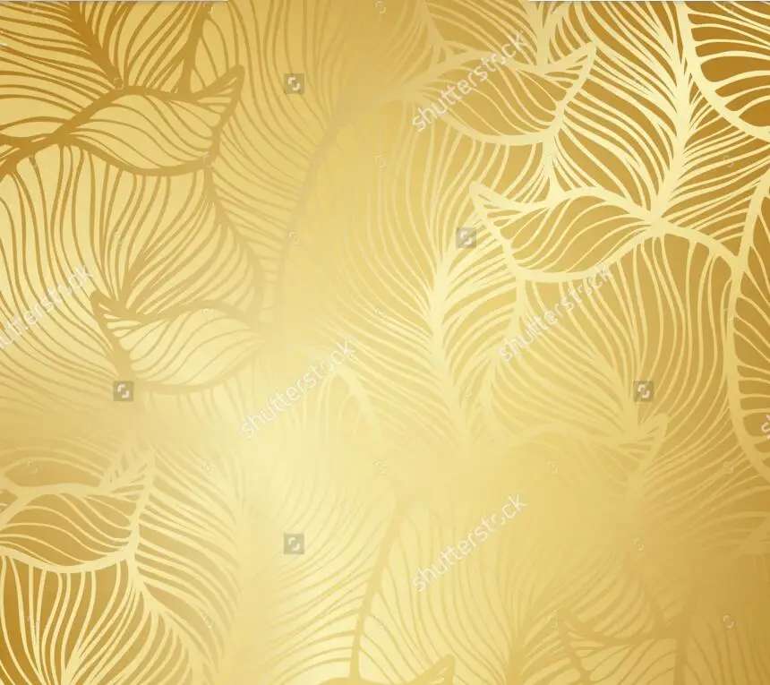 Золотые обои на заказ Ретро с узором современные фрески для гостиной спальни