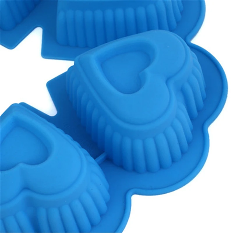 6 Double Layered Love Shape Silicone Mold Series Baking Tray DIY Mousse Cake Soap 100% Food Grade Tool | Дом и сад