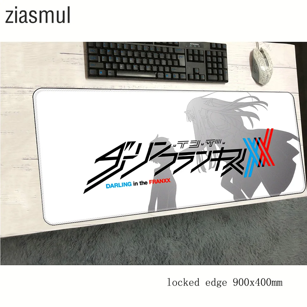 Коврик для мыши darling in the franxx лучший 900x400x3 мм коврик игровой геймер xl