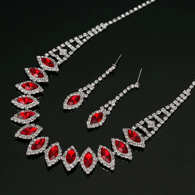 Комплект из колье и серёг с австрийским кристаллом|jewelry sets|set jewelrycrystal earrings necklace |