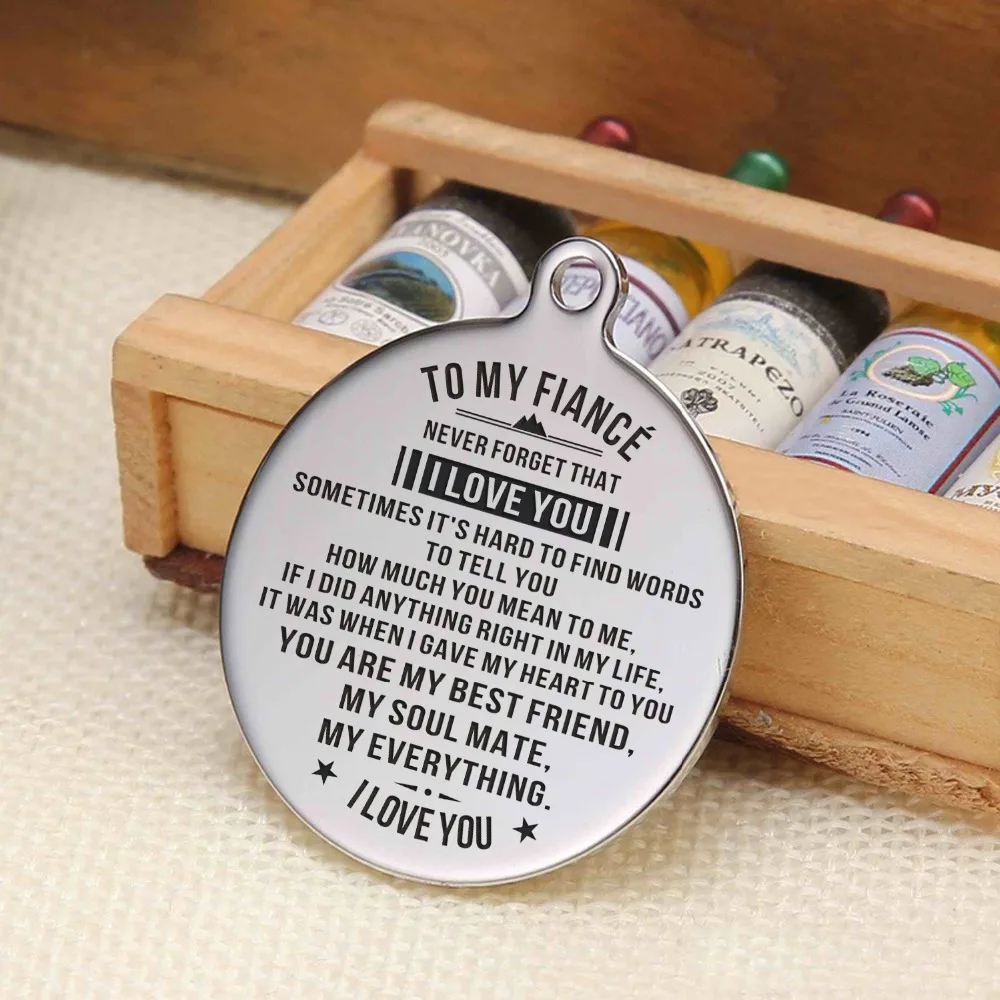 К моему жениху я всегда буду любить тебя гравировальный собачий брелок как день