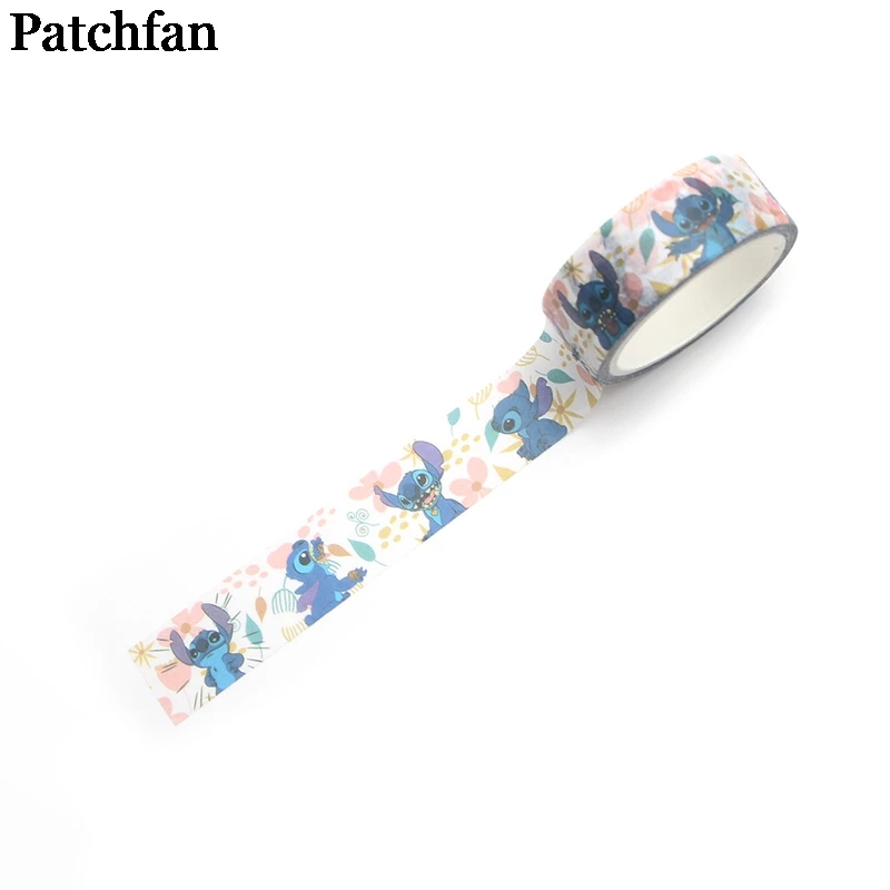 1 Patchfan Stitch meme Косплей малыш мультфильм альбом книга DIY Скрапбукинг клей васи маскирующая лента принт шаблон стикер A2020 - Цвет: 1