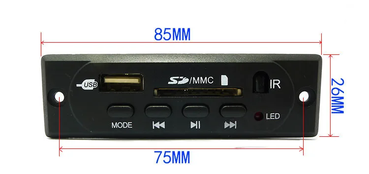 12 В LED Беспроводной Модуль Аудио без потерь FLAC WAV MP3 WMA декодер доска модуль