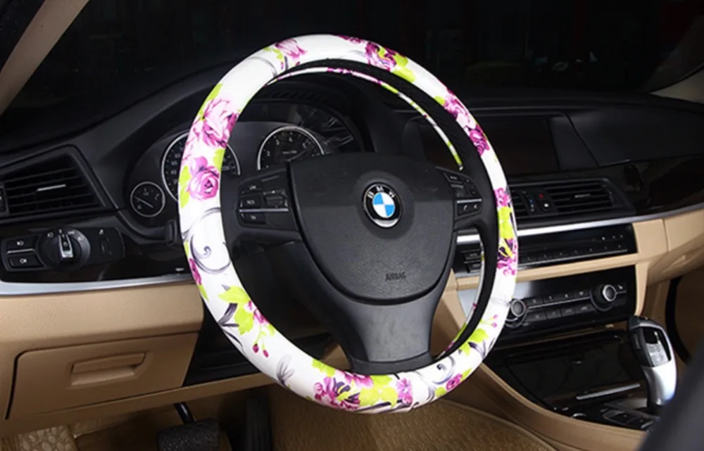 Лидер продаж чехол рулевого колеса автомобиля с супергероем кожаный милый