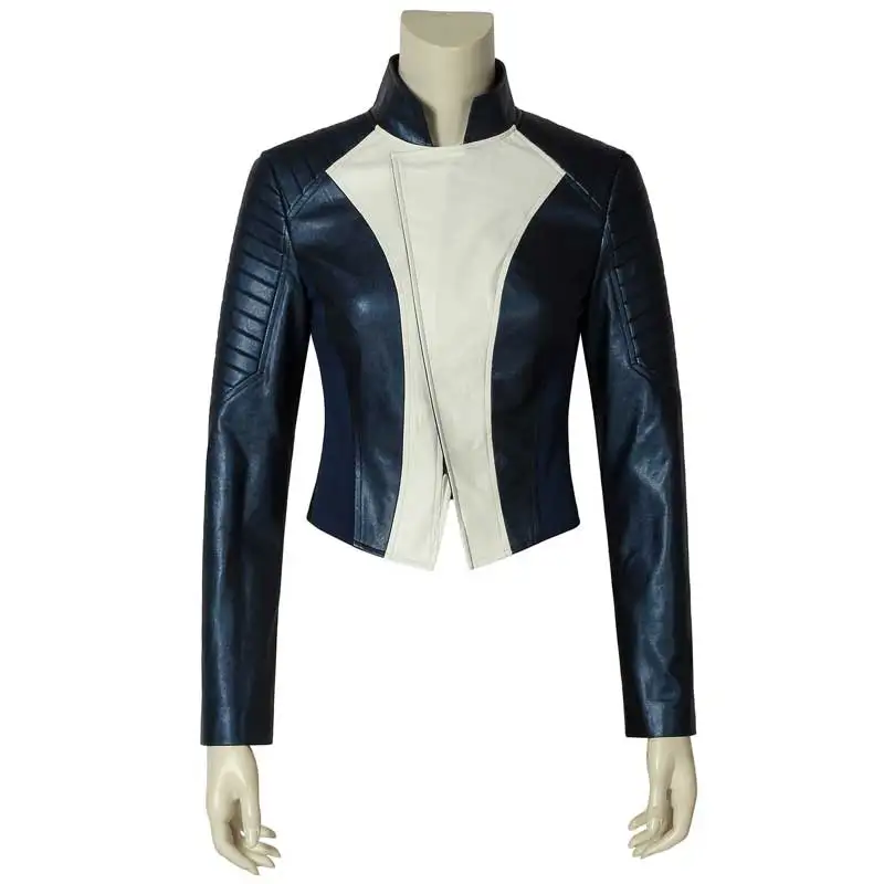 Only coat Айрис Уэст Косплей Костюм флэш сезон 5 костюм супергероя Необычные кожаные Хэллоуин Карнавал взрослых для женщин куртка с наглазником - Цвет: Only coat