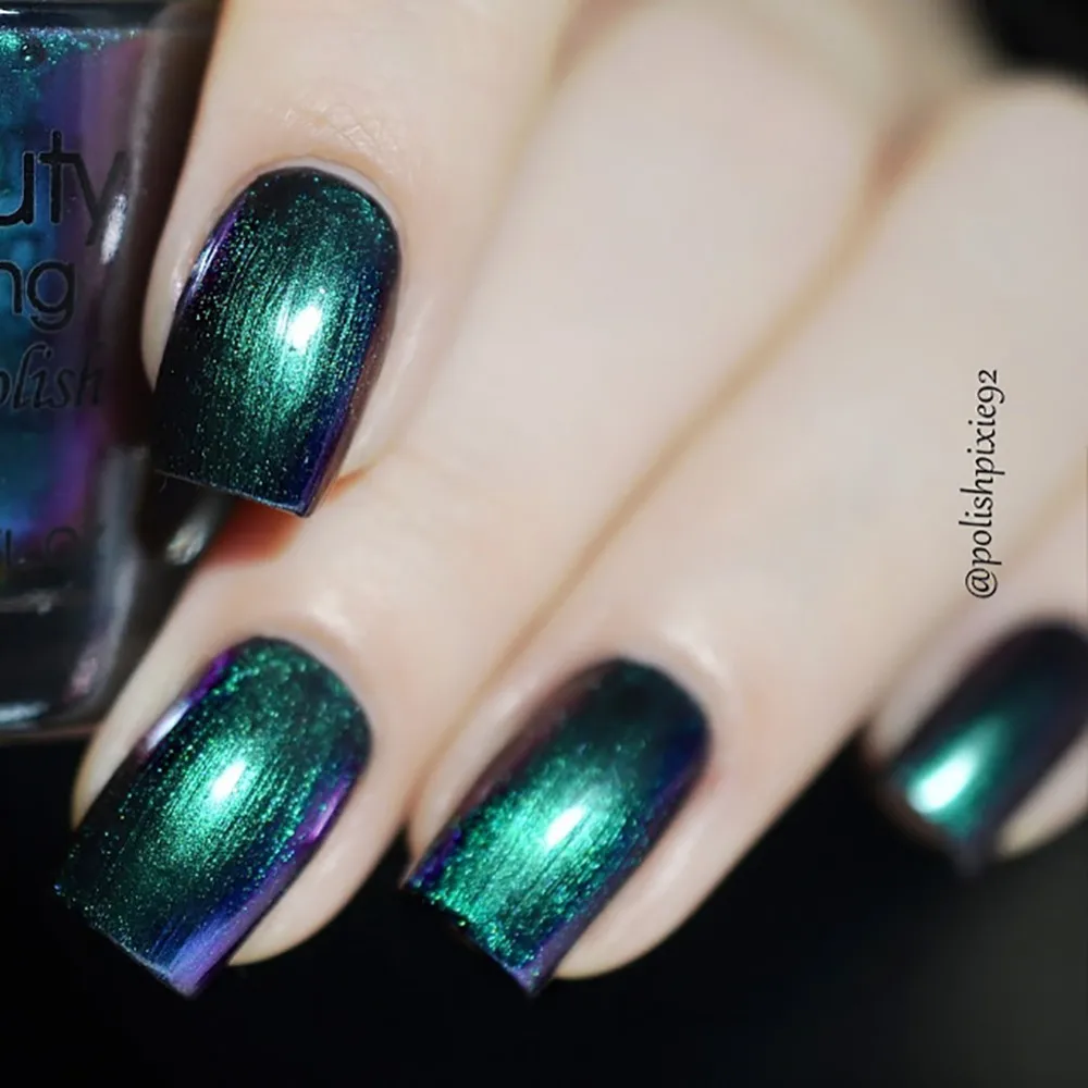 BeautyBigBang лак для ногтей 9 мл голографический синий голографический Гель-лак с блестками лак для ногтей, маникюр-лак - Цвет: 1A