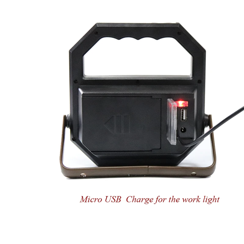 COB Светодиодный фонарь, Рабочий фонарь, портативный фонарь, зарядка через usb, с крючком, Мобильный Внешний аккумулятор для наружного фонаря