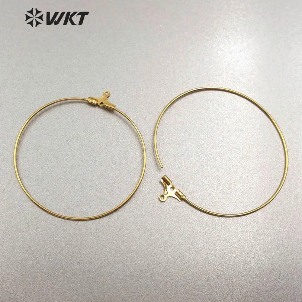 WT-JFE15 WKT серьги петли Круги Серьги обручи золото латунь с гальваническим