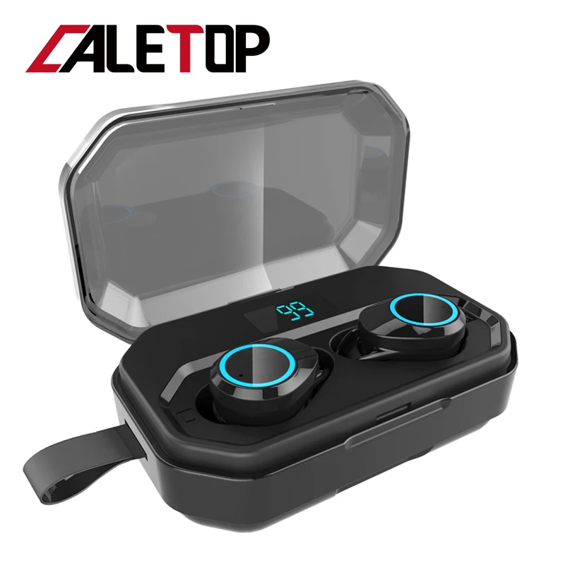 TWS X6 Pro Bluetooth 5,0 наушники беспроводные наушники Hifi 3D стерео наушники с микрофоном Handsfree 4000 мАч Светодиодный дисплей питания PK G02 - Цвет: Черный