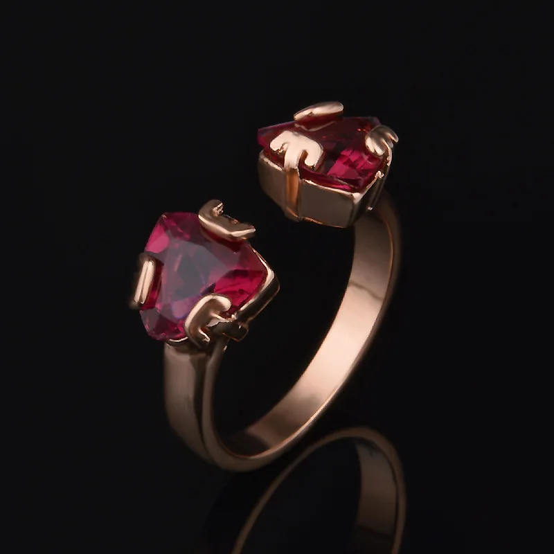 OMHXZJ Wholesale Personality Fashion OL Woman Girl Party Gift Open AAA Zircon 925 Sterling Silver 18KT Rose Gold Ring RN210 | Украшения и