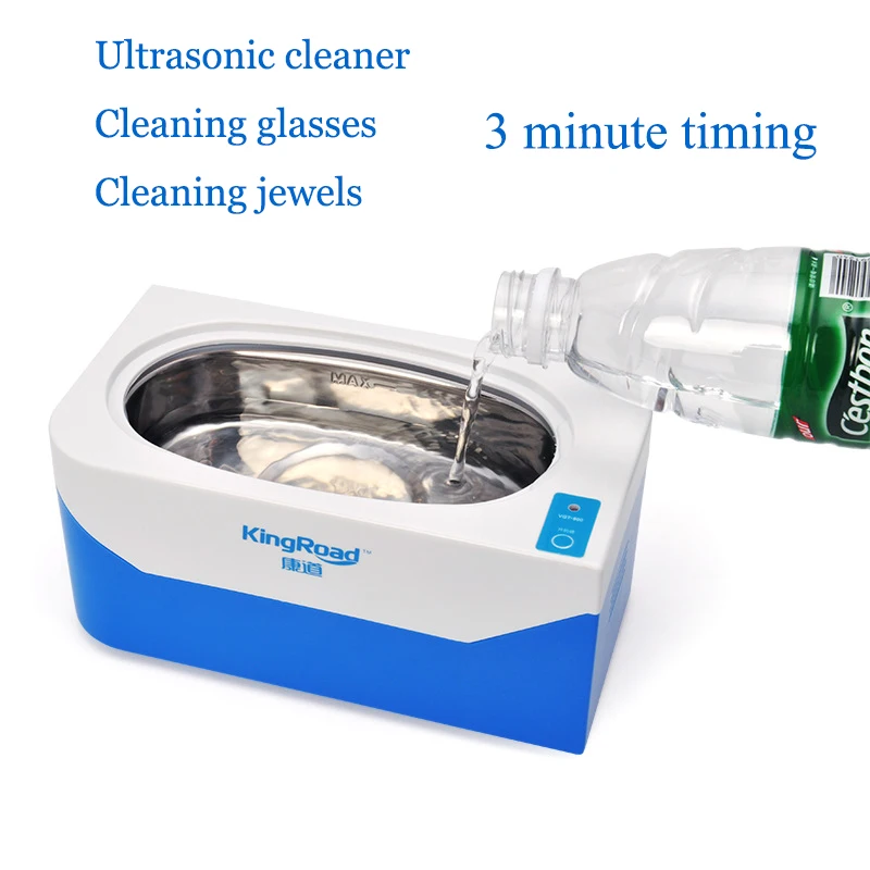Home Ultrasonic Cleaner for Glasses Watch Necklace Earrings Bracelets Dentures Circuit Board Sonic Machine 400ML | Бытовая техника