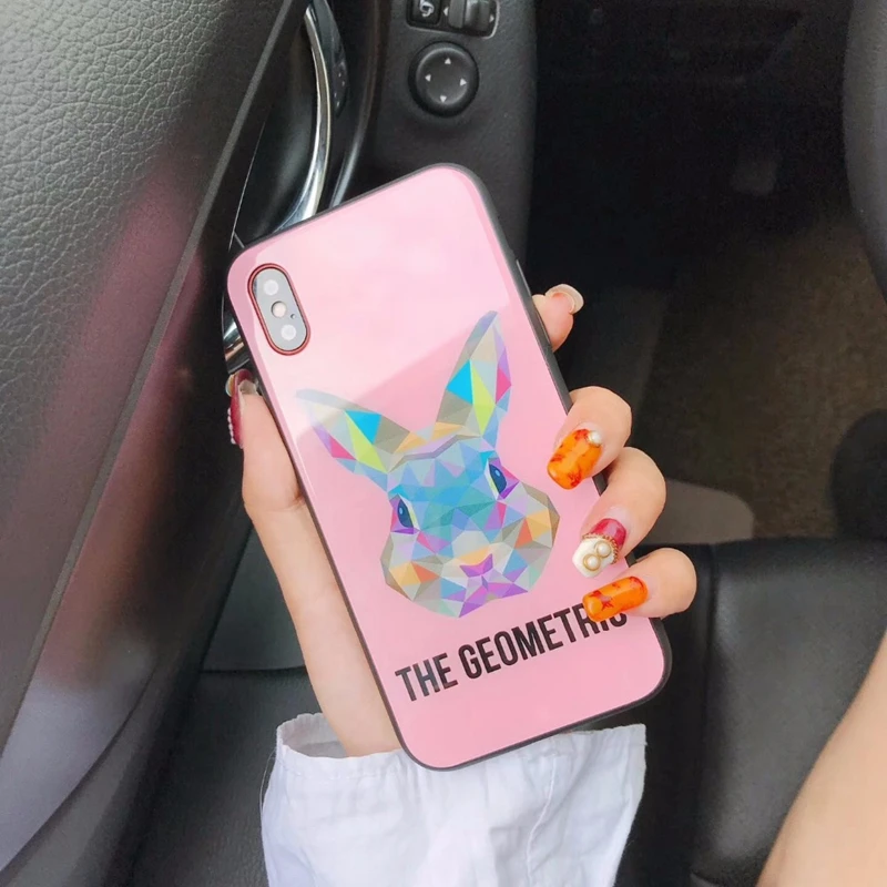 Мода Закаленное Стекло полный Вышивка Крестом Пакет чехол для телефона aple iPhone X 6 S
