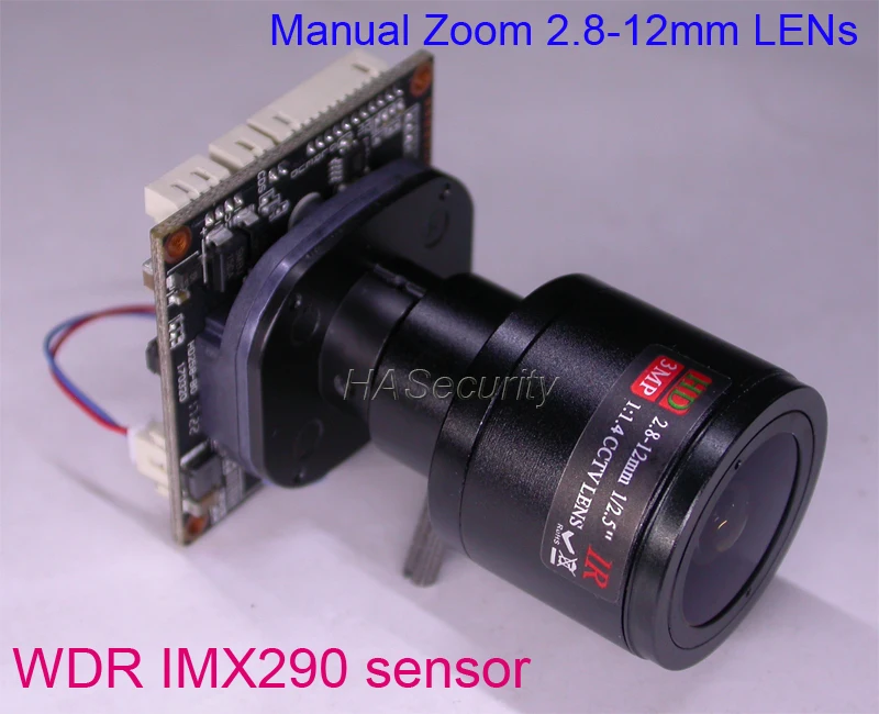 WDR ручной зум 2 8 12 мм объектив 1080P AHD / TVI CVI CVBS 1/2.8 &quotSony Exmor STARVIS IMX290 NVP2450 камера