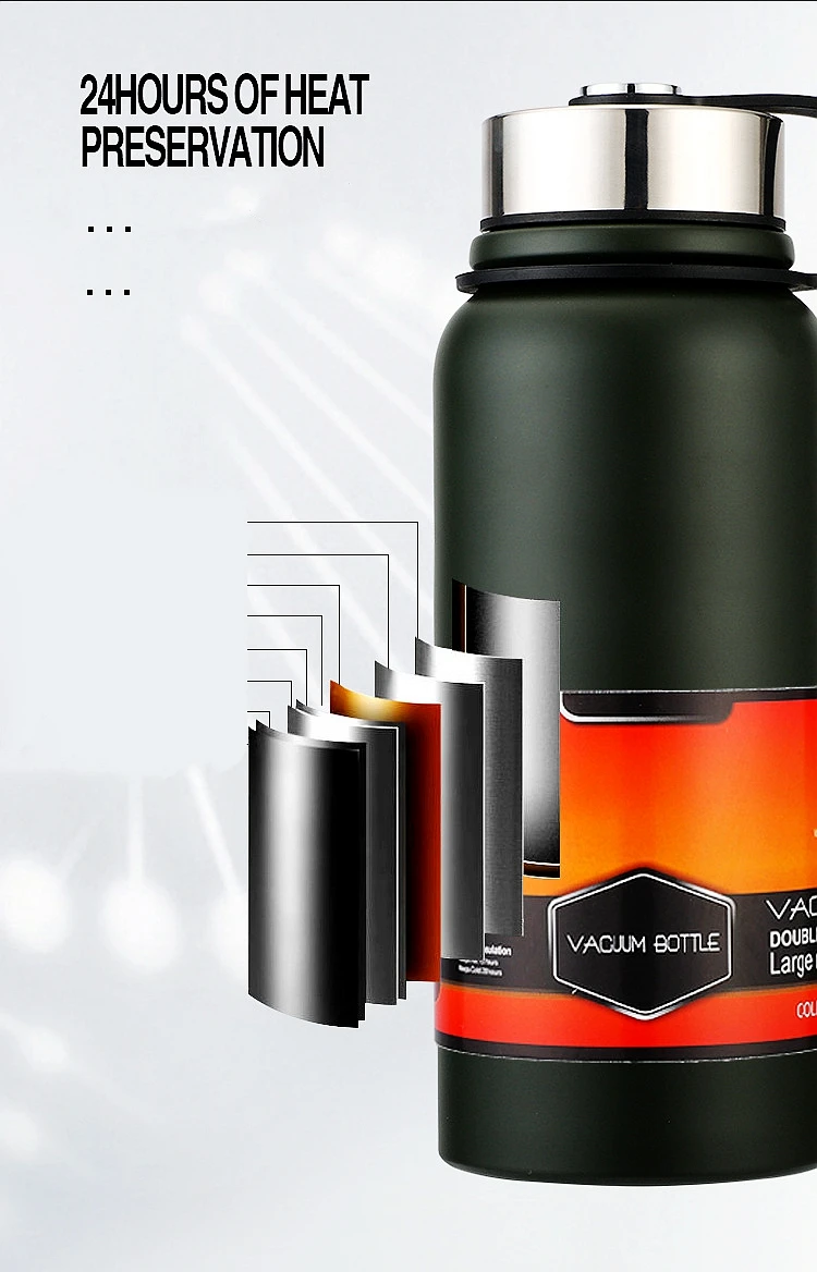 Large Capacity 1200ML 800ML Stainless Steel Space Insulation Sport Water Bottle Vaccum Flasks Thermo Travel Water Bottles