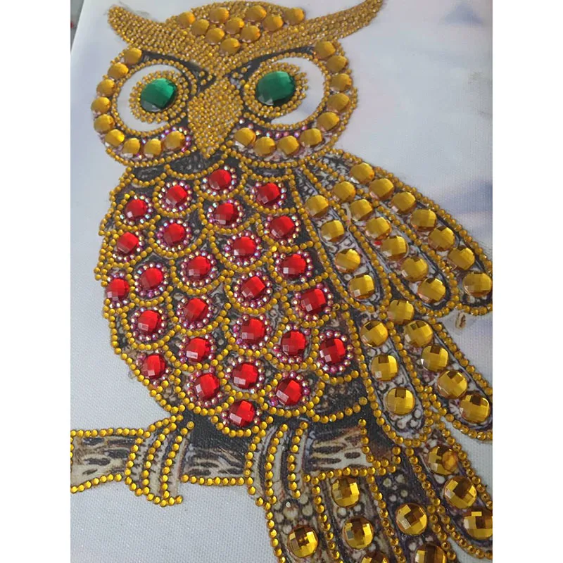 

Special Shaped Diamond Painting Owl Handicraft Needlework 3d Drill Mosaic DIY Diamond Embroidery Animal 20x30CM